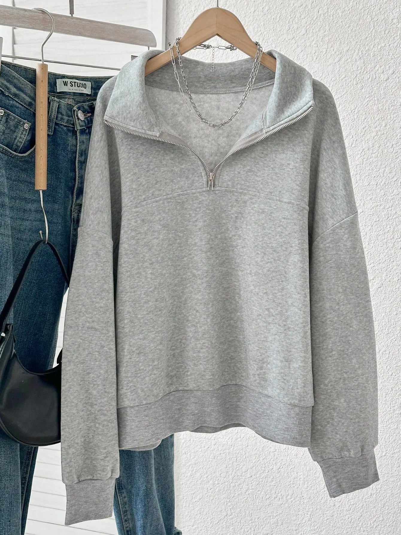 Rita | Oversized Zip-Up Hoodie with Side Slit