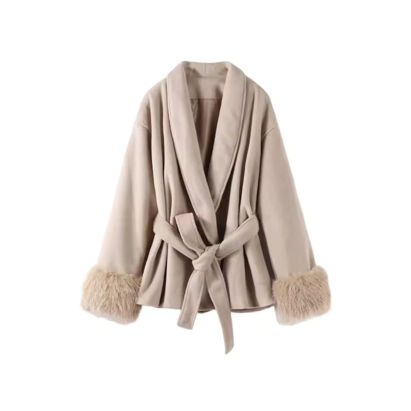 Clémentine | Elegant Lace-Up Coat