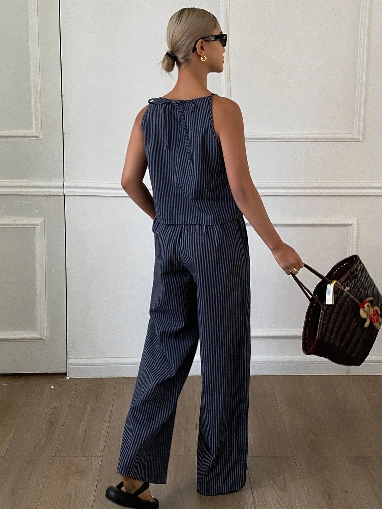 Shelley | Midnight Stripes Two-Piece Set
