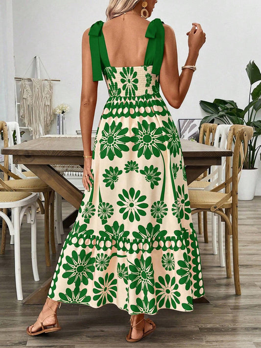 Sophie | Vintage Floral Cut-Out Maxi Dress