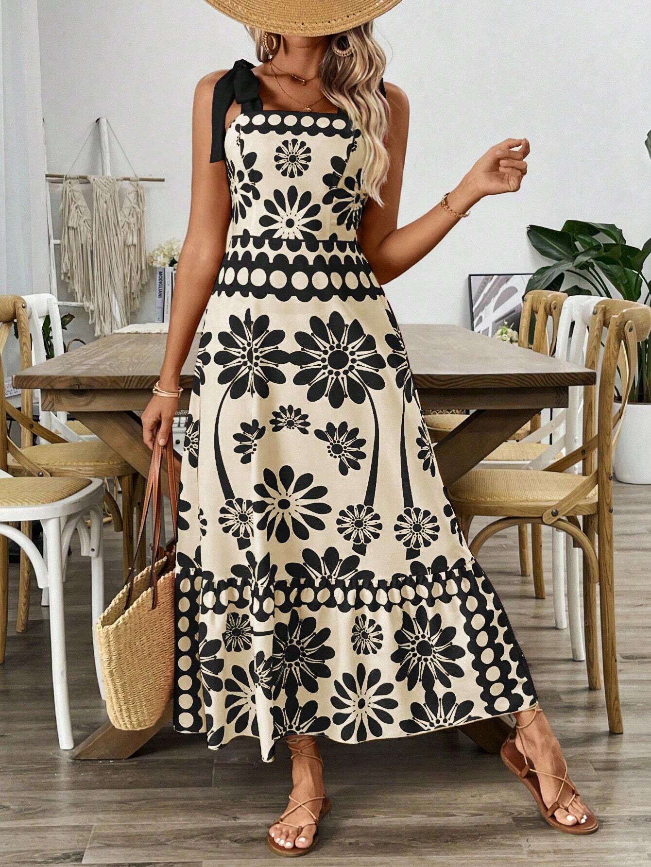 Sophie | Vintage Floral Cut-Out Maxi Dress