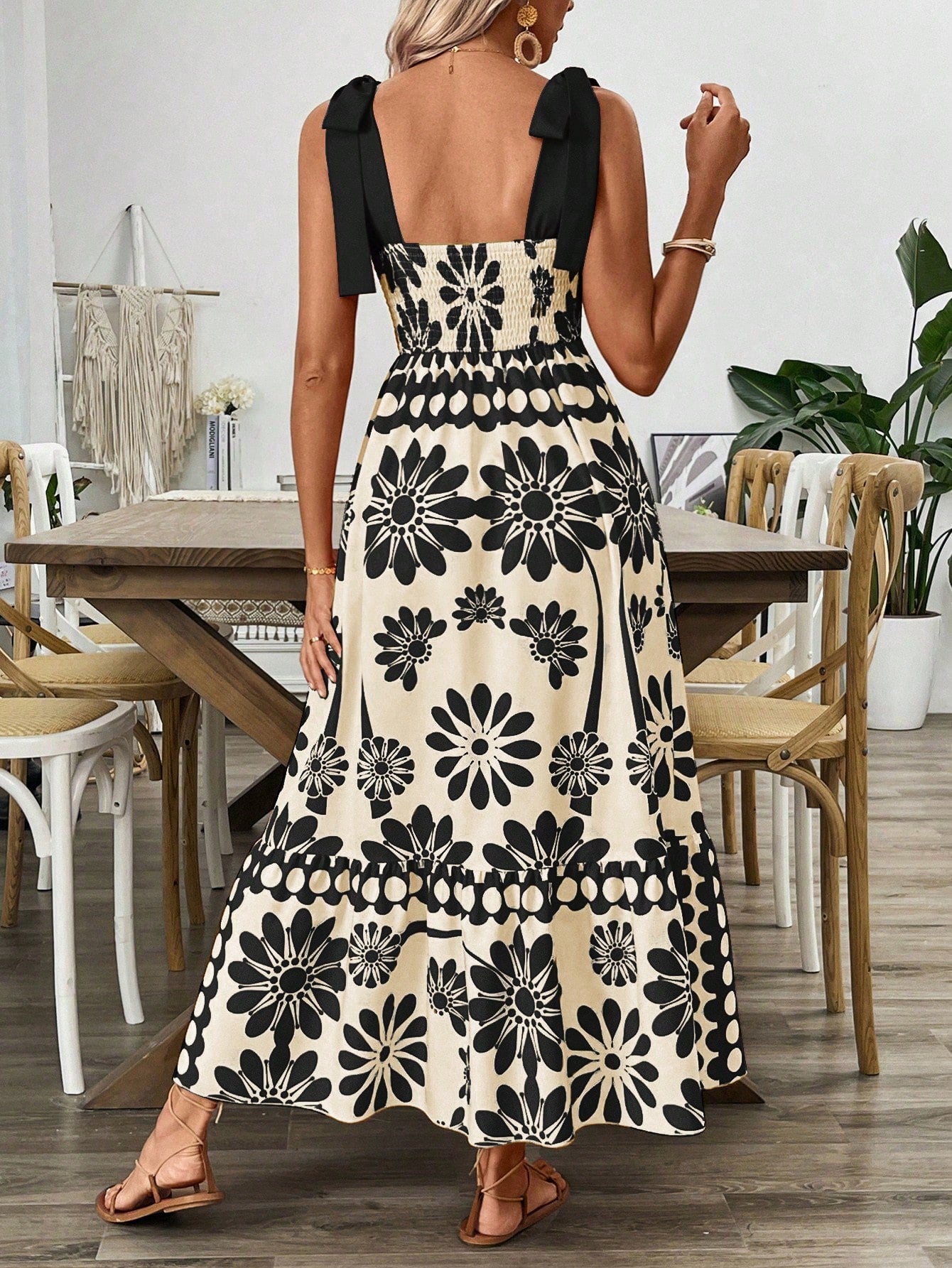 Sophie | Vintage Floral Cut-Out Maxi Dress