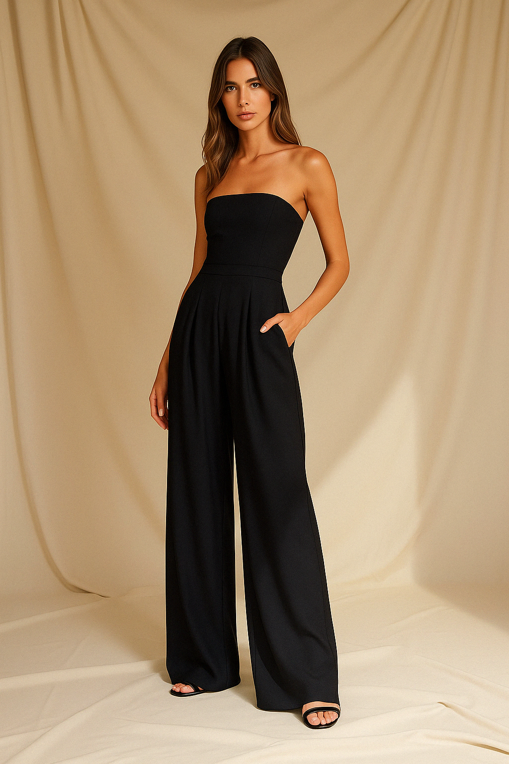Adira | Strapless Flowy Jumpsuit