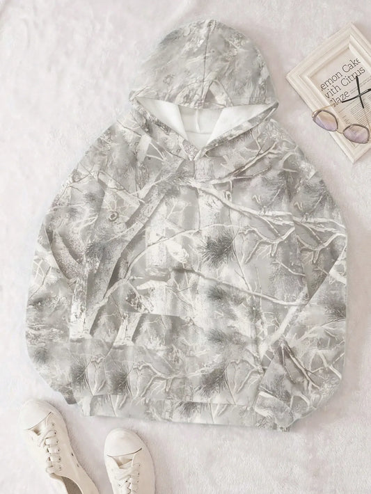 Orvanna | Branch-Print Oversized Hoodie
