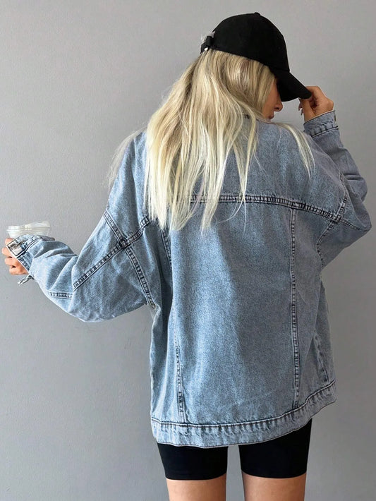 Althéa | Oversized Light-Wash Denim Jacket