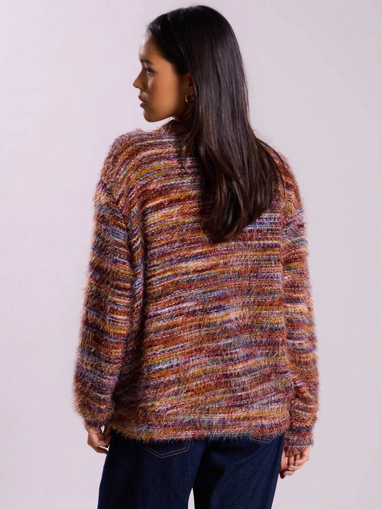 Lyra | Striped Oversized Knit Cardigan