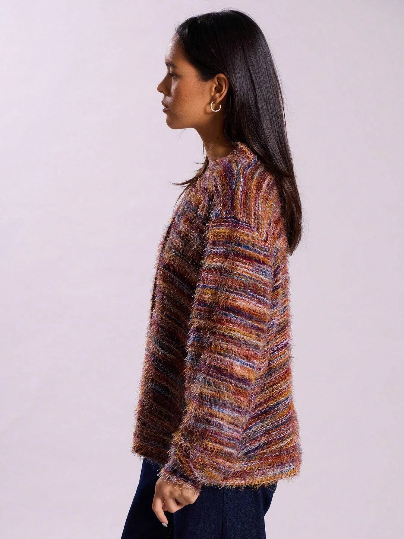 Lyra | Striped Oversized Knit Cardigan