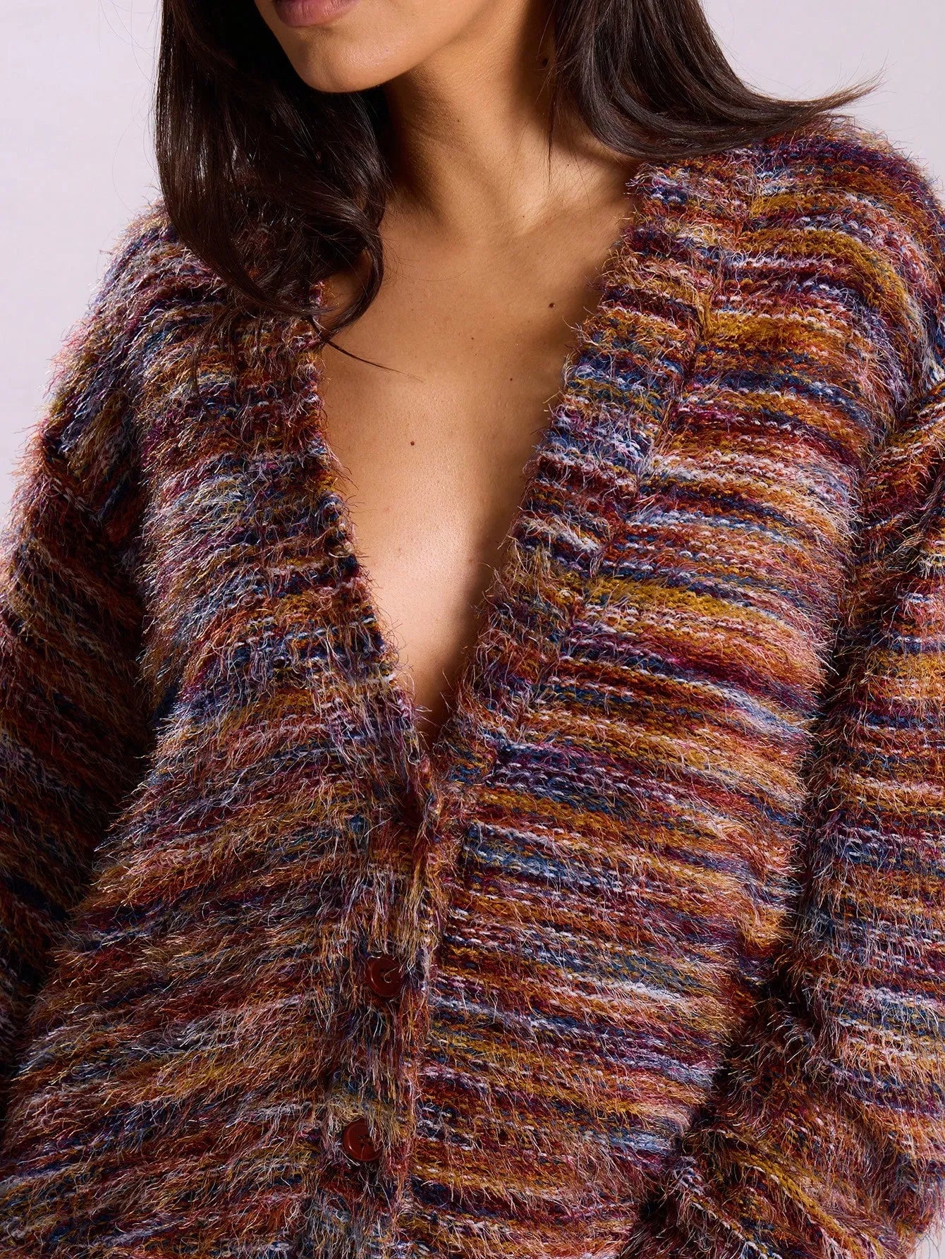 Lyra | Striped Oversized Knit Cardigan