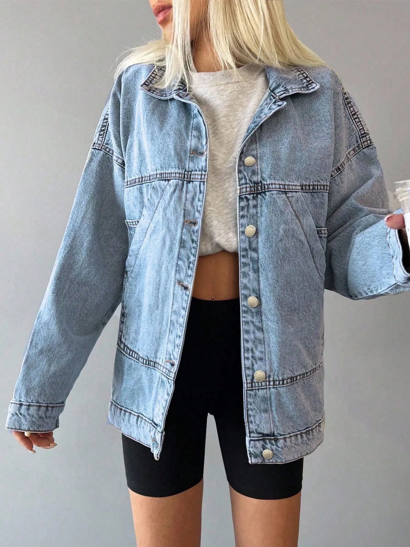 Althéa | Oversized Light-Wash Denim Jacket