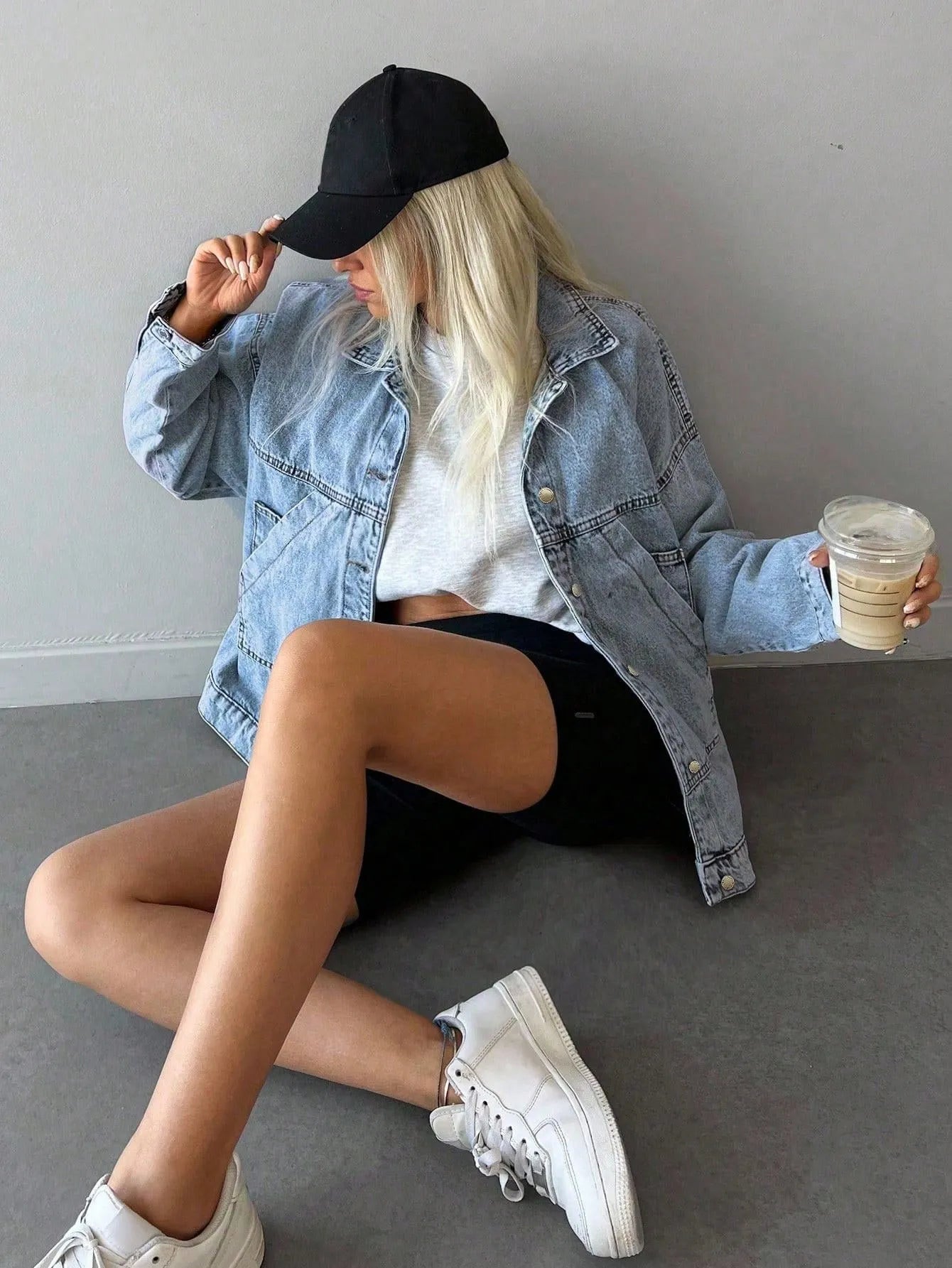 Althéa | Oversized Light-Wash Denim Jacket