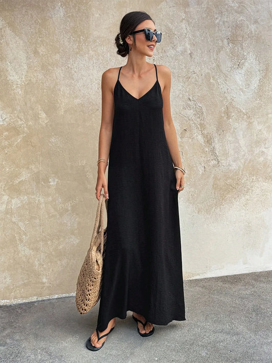Marivelle | Beaded Backless Midi Dress