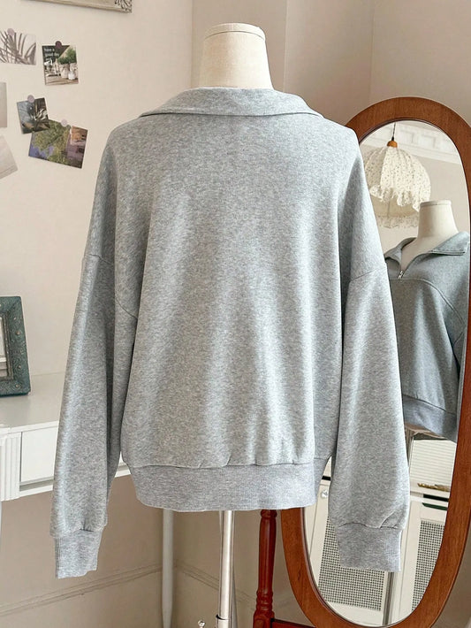 Rita | Oversized Zip-Up Hoodie with Side Slit