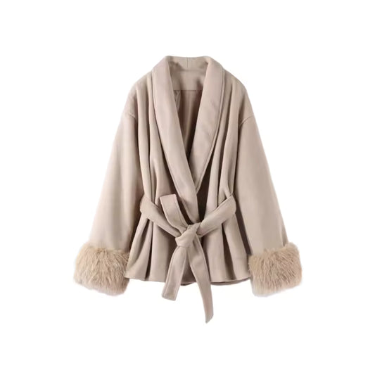 Clémentine | Elegant Lace-Up Coat