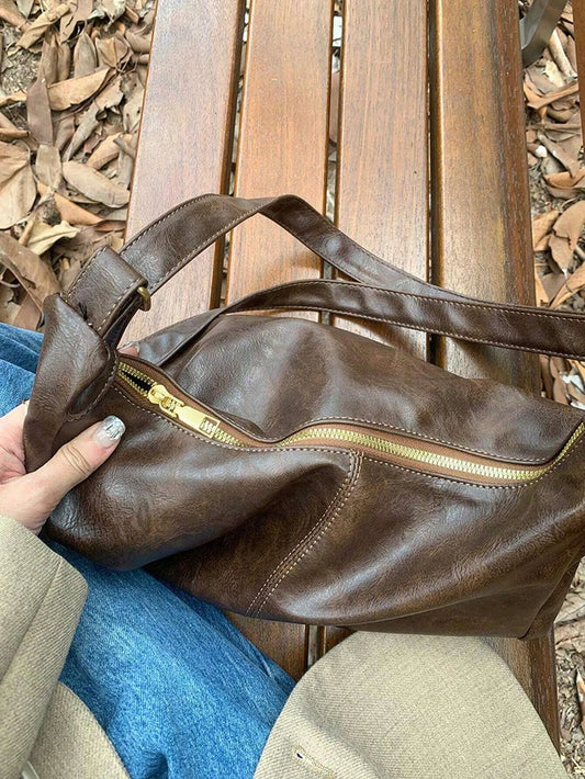 Melany Vintage Luxe | Korean-Inspired Crossbody Bucket Bag