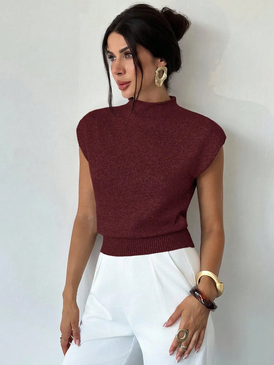 Marcelline | High-Neck Knit Vest