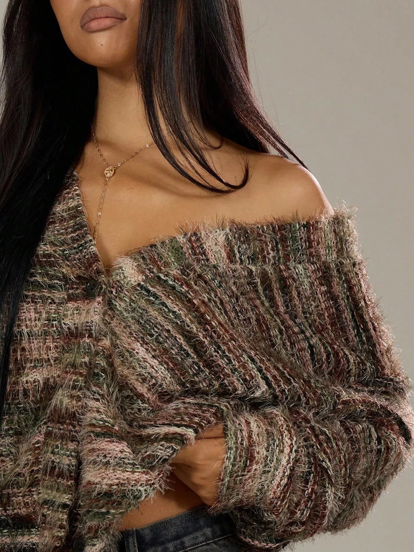 Lyra | Striped Oversized Knit Cardigan