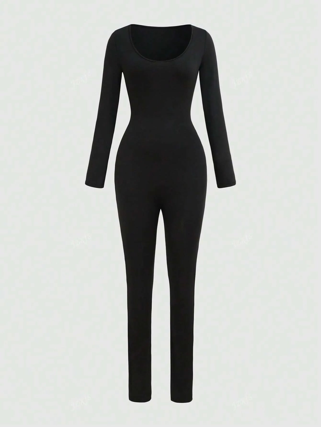 Eryna | Long-Sleeve Scoop-Neck Jumpsuit