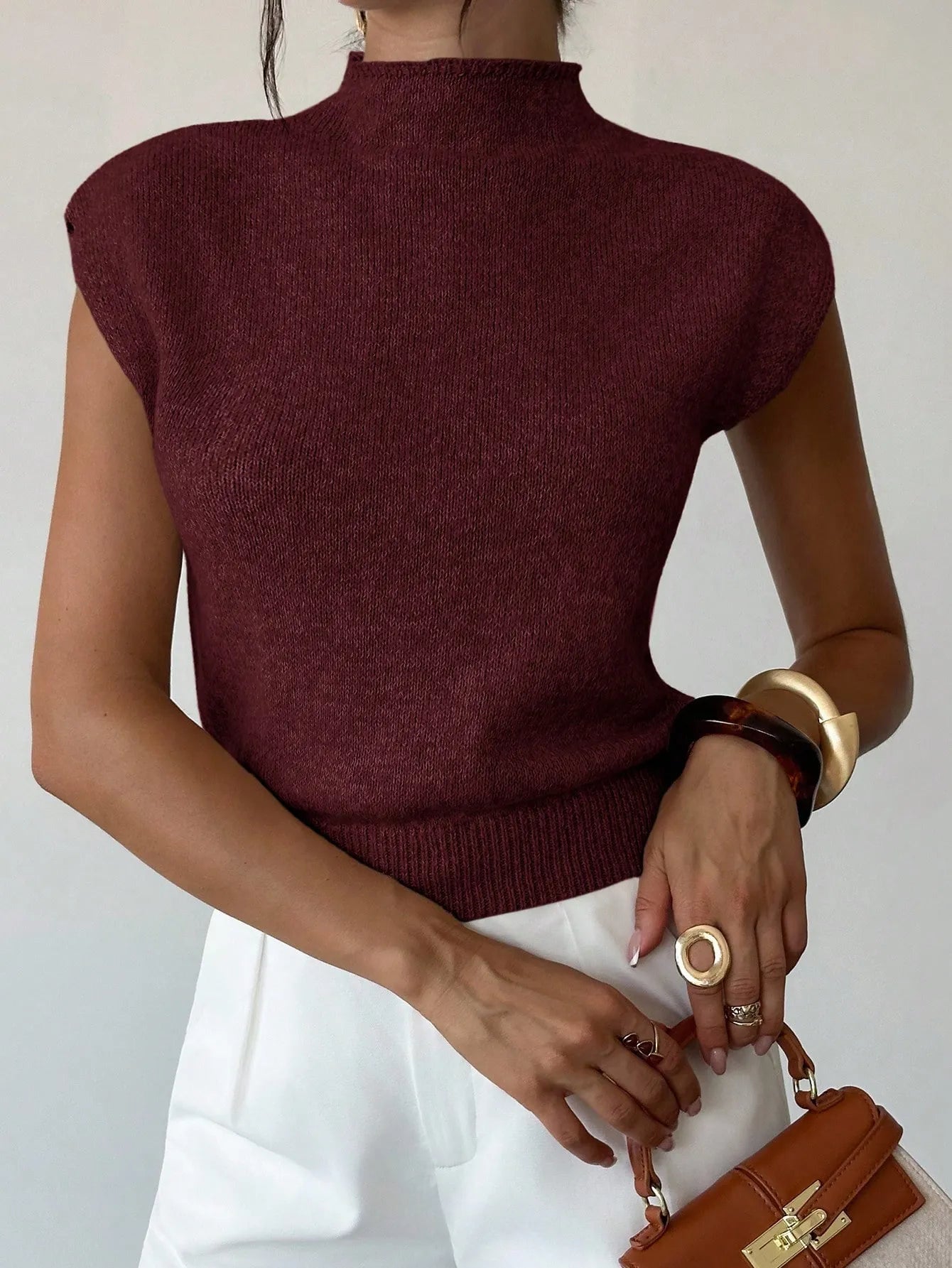 Marcelline | High-Neck Knit Vest