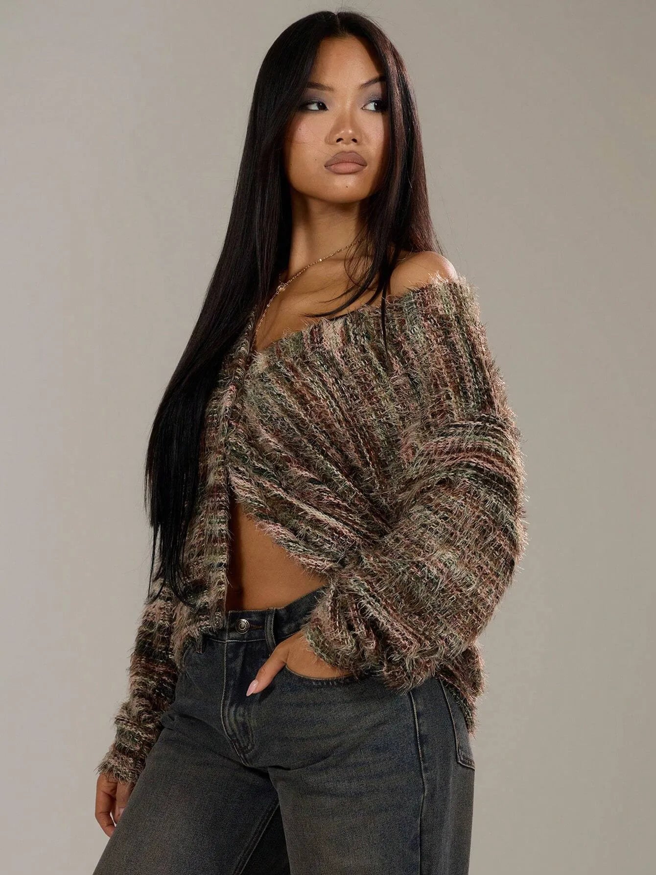 Lyra | Striped Oversized Knit Cardigan