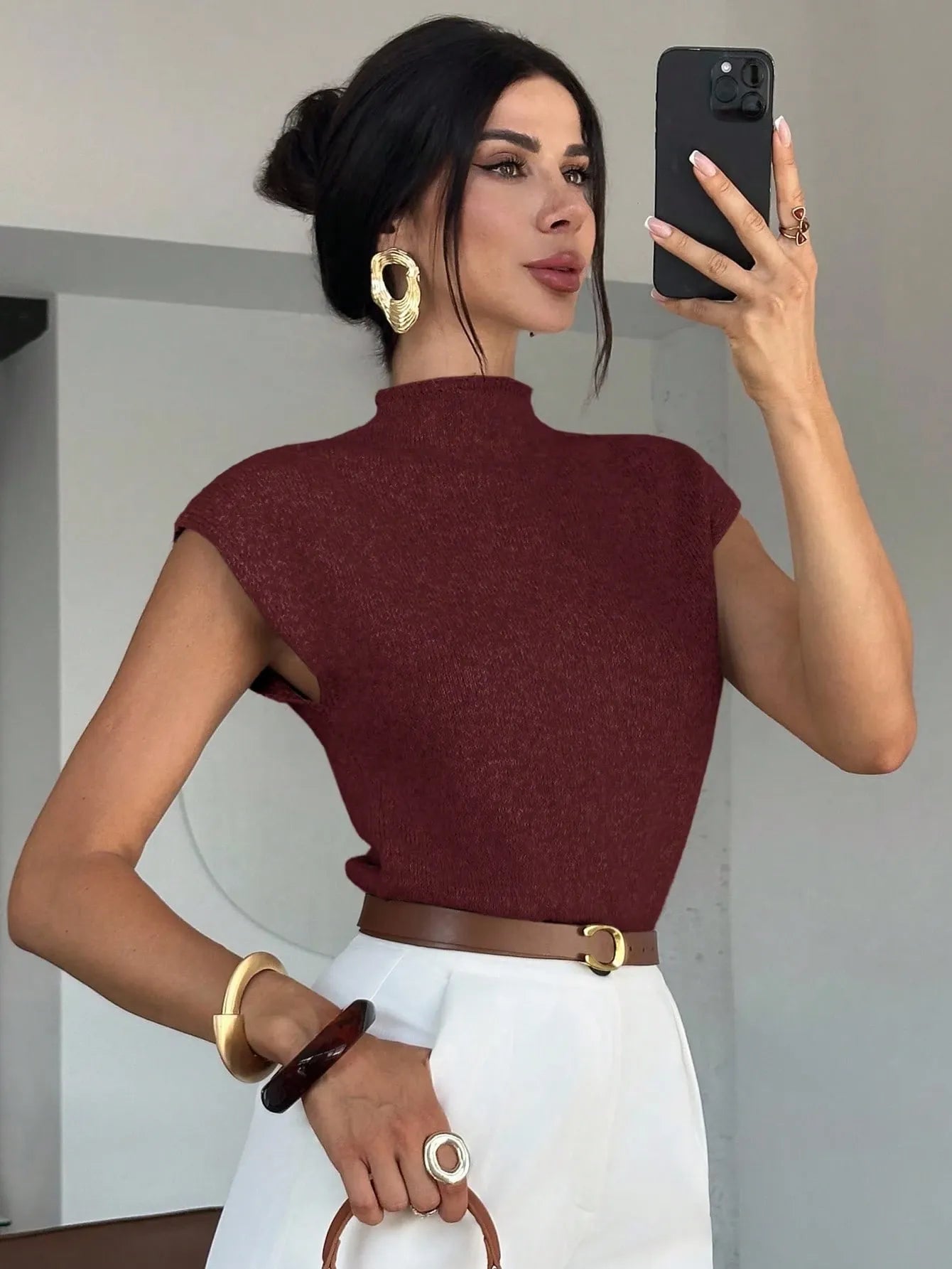 Marcelline | High-Neck Knit Vest