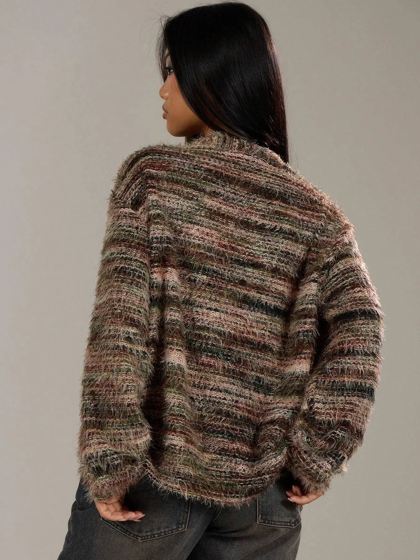 Lyra | Striped Oversized Knit Cardigan