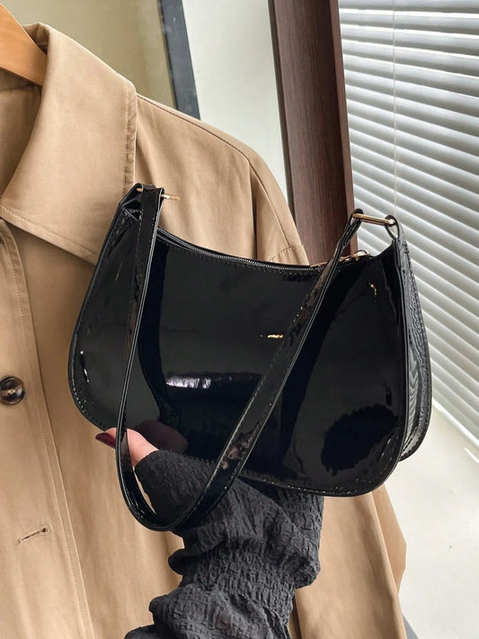 Lanure Luxe | Minimalist Half-Moon Shoulder Bag