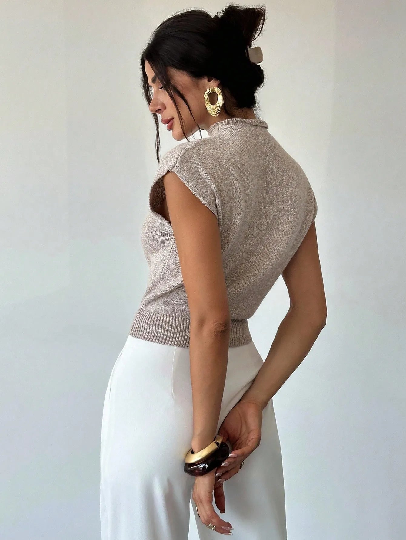 Marcelline | High-Neck Knit Vest