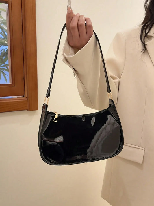 Lanure Luxe | Minimalist Half-Moon Shoulder Bag