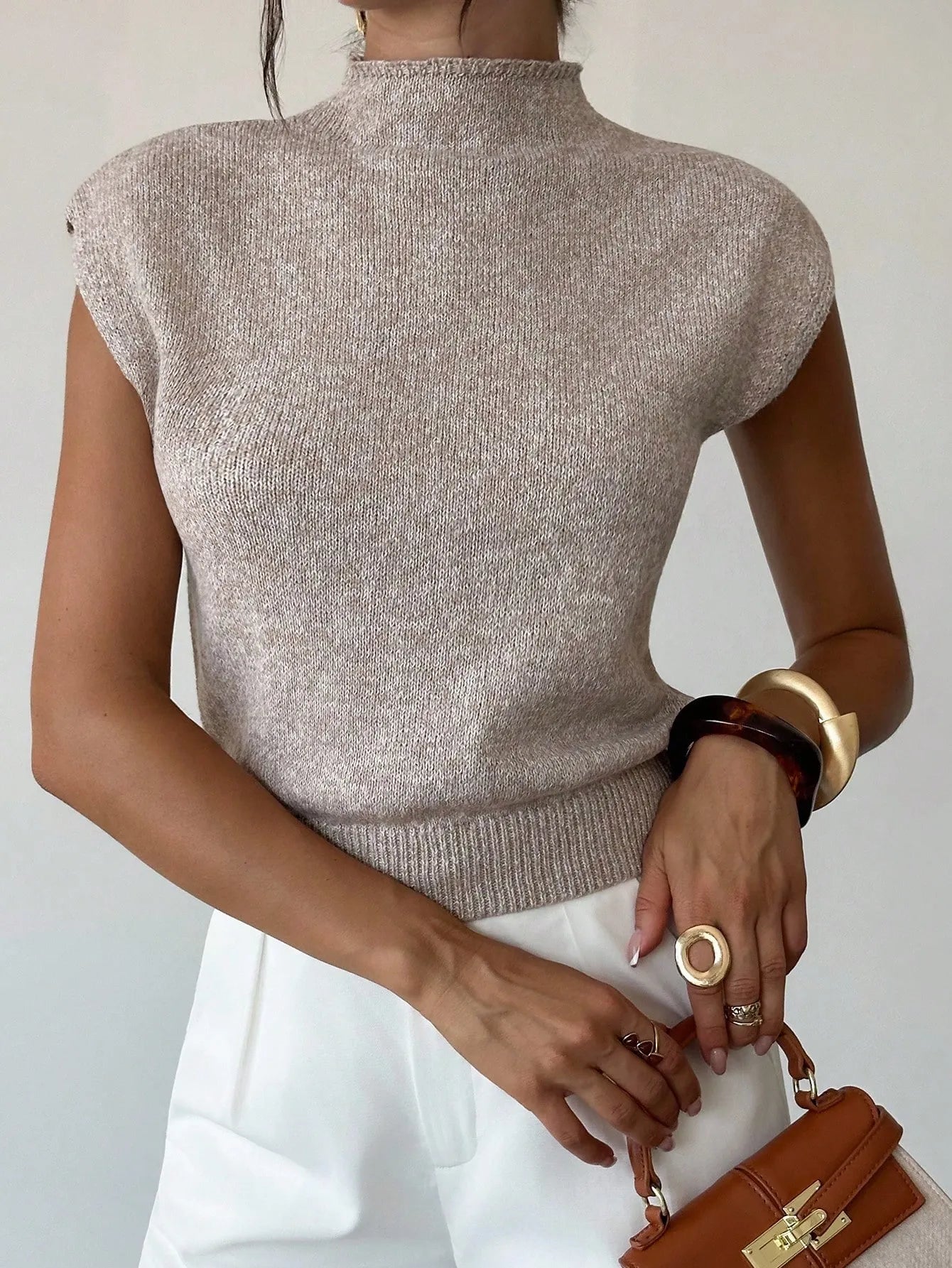 Marcelline | High-Neck Knit Vest